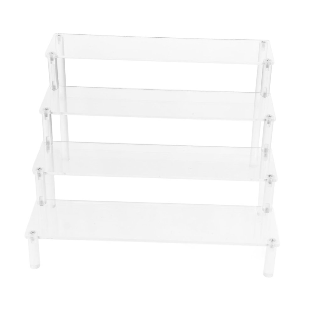 ABOOFAN Tiered Acrylic Display Stand Figures Perfume and Toys Organizer Storage Riser for Home and Shop