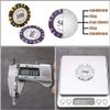 14g Casino Poker Chips Set, 100PCS Clay Metalcore Texas Hold'em & Blackjack Chips with Monte Carlo Acrylic Case view 4