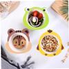 ABOOFAN Unbreakable Dinnerware Toddler Plates Bowls Set Kids Bowl Bamboo Fiber Frog Theme view 2