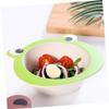 ABOOFAN Unbreakable Dinnerware Toddler Plates Bowls Set Kids Bowl Bamboo Fiber Frog Theme view 3