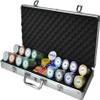 14g Monte Carlo Poker Chips Set, 500 Casino Grade Chips for Texas Hold'em, Blackjack & Casino Games, with Aluminum Case view 1