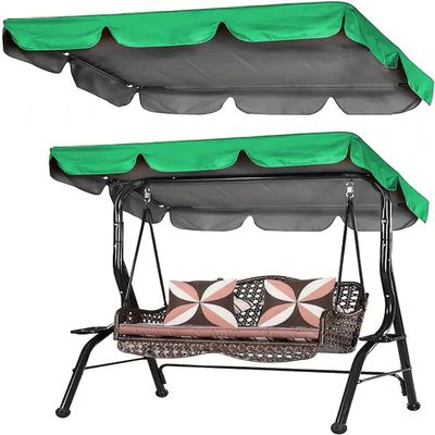 3 Seater Porch Swing Canopy Waterproof Swing Top Cover for Patio Outdoor Garden Yard Park Porch Seat Furniture(Green,65"x45"x6")
