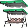 3 Seater Porch Swing Canopy Waterproof Swing Top Cover for Patio Outdoor Garden Yard Park Porch Seat Furniture(Green,65"x45"x6") view 1