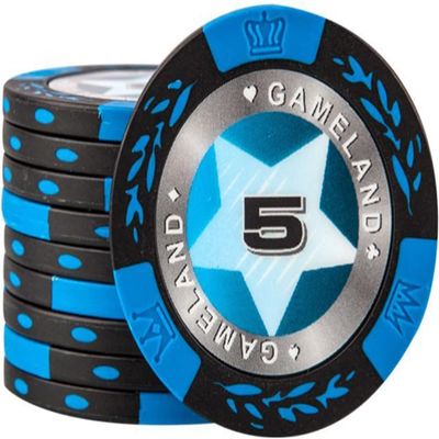 25PCS 14g Casino Poker Chips Set, Monte Carlo Clay Chips with Denominations for Texas Hold'em & Blackjack