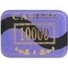 Crystal 14g Poker Chips Set, Casino Grade Monte Carlo Poker Chips for Texas Hold'em & Blackjack, 25pcs $10,000 Denomination, Ideal for Casino Games view 2