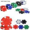25PCS Deluxe Poker Chips Set, ABS Clay & Iron Chips for Blackjack, Texas Hold'em & Casino Games, Family & Friends Party Set (Orange) view 2