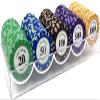 100PCS 14g Poker Chips Set, Casino Chips with Clay Metal Core, Texas Hold'em & Blackjack, Monte Carlo Style in Acrylic Case view 1