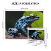 Jigsaw Puzzle for Adults 500 Piece Funny Challenging Puzzles Dart Frog Blue Picture Jigsaw Wooden Puzzle Artwork Family Game Puzzle for Birthday 20.4" x 15" view 2
