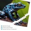Jigsaw Puzzle for Adults 500 Piece Funny Challenging Puzzles Dart Frog Blue Picture Jigsaw Wooden Puzzle Artwork Family Game Puzzle for Birthday 20.4" x 15" view 3