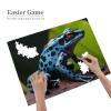 Jigsaw Puzzle for Adults 500 Piece Funny Challenging Puzzles Dart Frog Blue Picture Jigsaw Wooden Puzzle Artwork Family Game Puzzle for Birthday 20.4" x 15" view 4