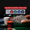200PCS Poker Chips Set with Casino Denominations, Monte Carlo Game Chips, Shock-Resistant Poker Case, Ideal for Texas Hold'em, Blackjack & Mahjong Games view 2