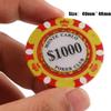 25PCS Poker Chips Set Ceramic Casino Chips, 14g Deluxe Gambling Chips for Texas Hold'em Math Learning and Counting Markers (Size: 25PCS $50) view 2