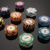 25PCS Poker Chips Set Ceramic Casino Chips, 14g Deluxe Gambling Chips for Texas Hold'em Math Learning and Counting Markers (Size: 25PCS $50) view 4