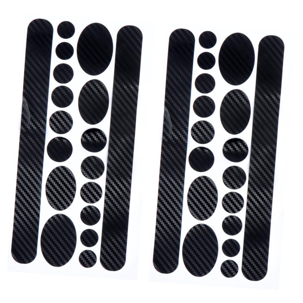 Kisangel 2sheets Scratch Bike Frame Stickers Carbon Pattern Black Film for Frames Wear-Resistant Easy to Clean After