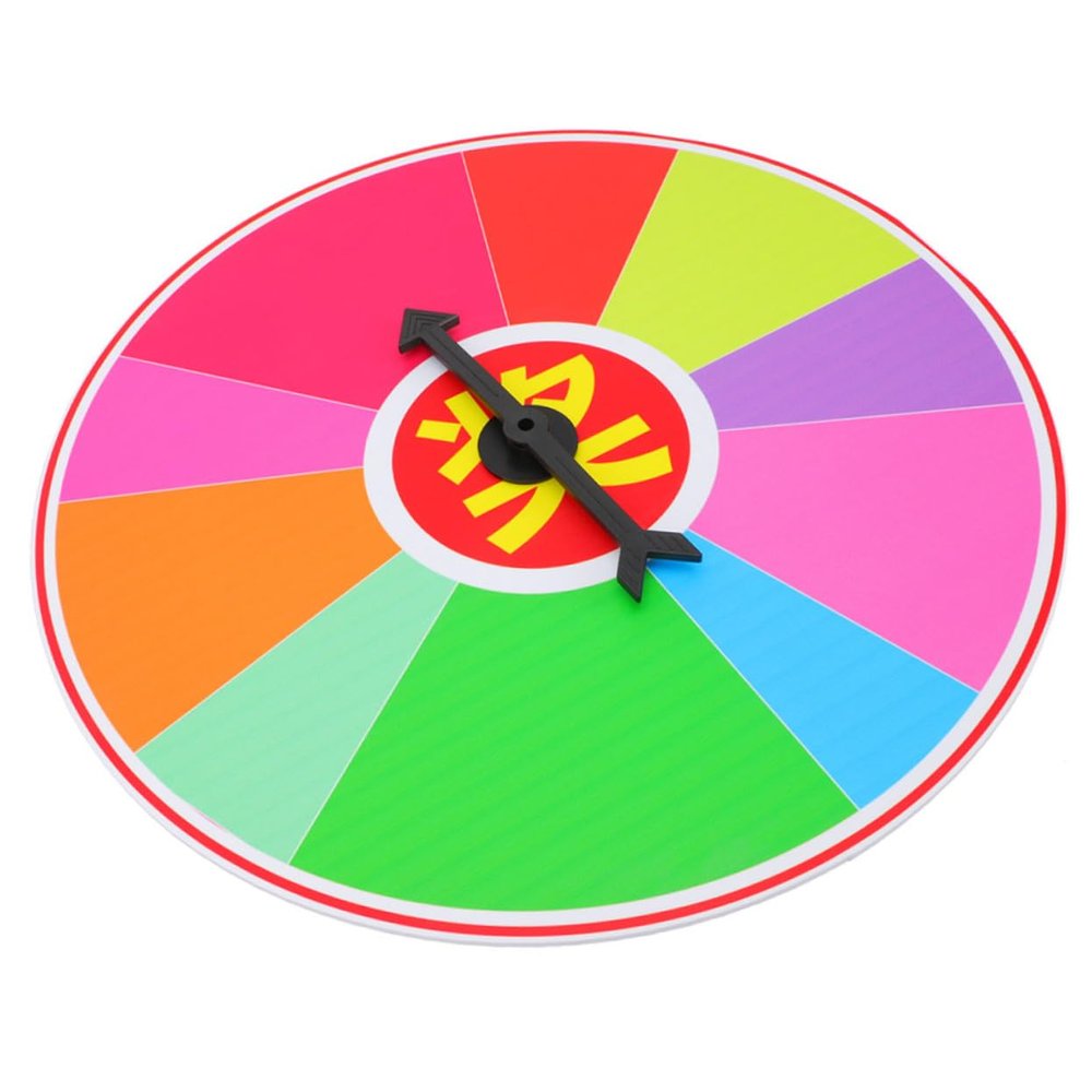 Abaodam Simple Design Sturdy Prize Wheel for Party Boys and Girls Party Games Game Turn Plate