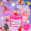6 Pack Christmas Slime Kit - Cloud, Butter and Clear Slime,Jelly Cube Crunchy Toys with Various Slime Add-ins, Non Sticky Party Favors,Christmas Stocking Stuffers for Kids view 3