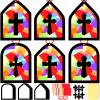 40PCS Sunday School VBS Crafts Bulk: Paper Cross Nativity Suncatchers, Jesus Religious Christian Classroom Camping Activity DIY Kits Gifts Church Decorations, Window Stained Glass Effect Art Supplies view 1