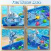 JUKUDAHU Water Table Play Sink Toy for Kids 2 3 4 5 6 Years Old - Outdoor Kitchen with Running Water, Fishing Games, Toddler Water Play Table for Kids Ages 3-8, Beach Outdoor Toys, Summer Gifts(Blue) view 4
