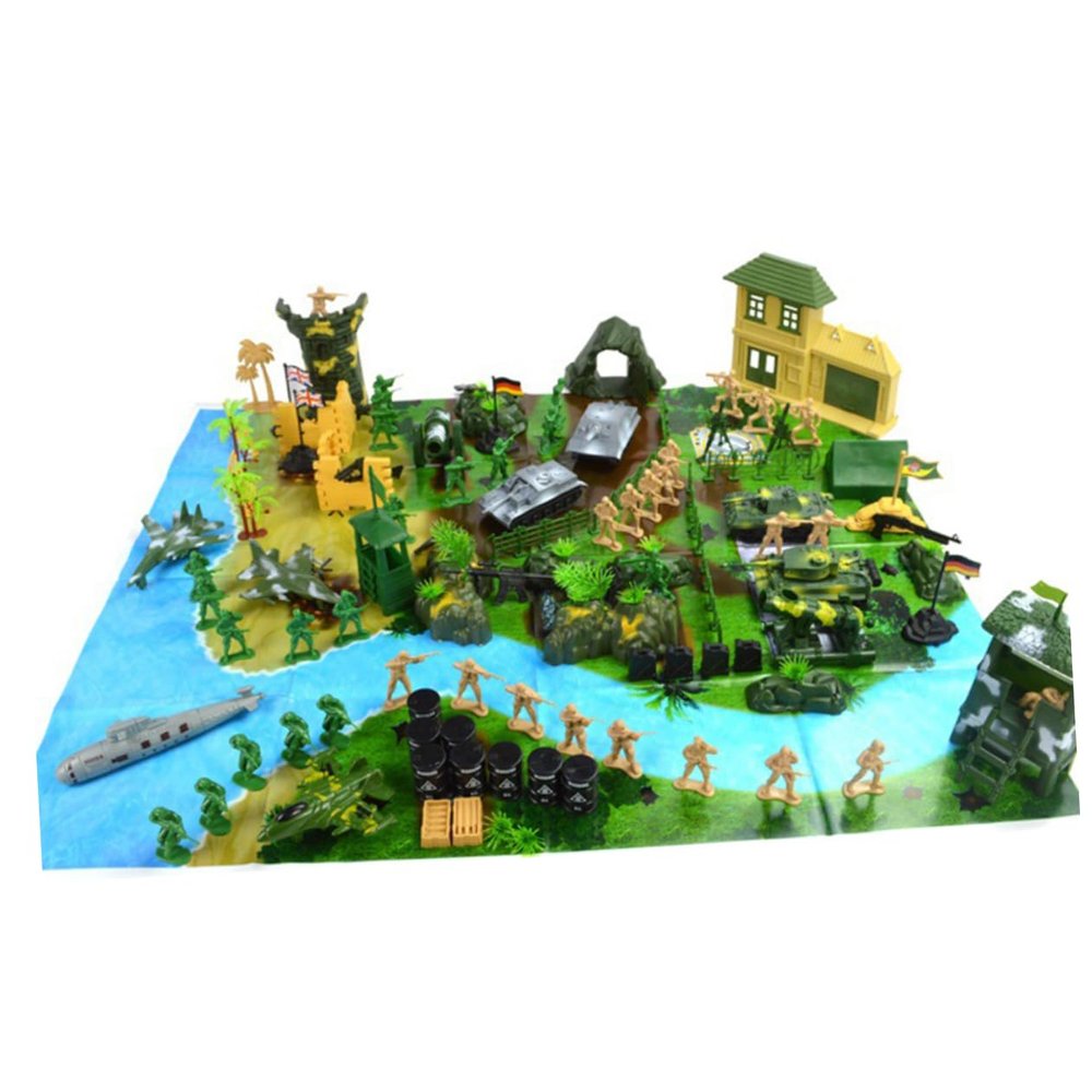 SUPVOX 130pcs Model Set Realistic for Table Play for Sand Table Simulation Creative Scenes Construction