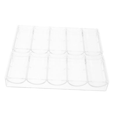 Milisten 2pcs Professional Poker Chip Storage Holder Multi-function Poker Chip Case Tray