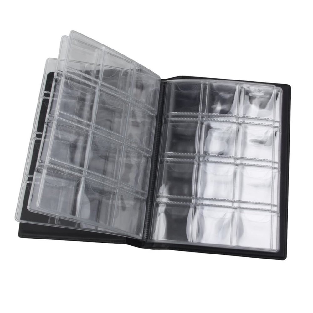 Angoily Coin Collection Album Book Pu Cover Pages for Storing Coins Tokens Medallions and Badges for Collectors and Enthusiasts