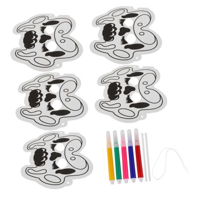 Milisten 1set Inflatable Animal Masks Paintable Blank Masks for Boys and Girls Creative Fun at Parties Safe Materials for Arts Crafts for Birthdays and Holidays