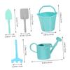 DECHOUS 3sets Gardening Tools Toy Simulation Watering Can Bucket Shovel and Rakes Lightweight for Boys and Girls and Garden Decor view 2