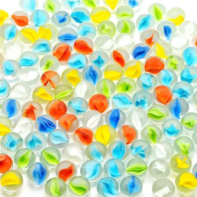 VEALIZUU 1000 PCS Marbles Bulk, 0.63 Inch Cat Eye Marbles with 6 Colors for DIY Home Decoration Gift Chinese Checkers Game Retro Game