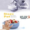 Bakpoco Baby Suction Bowls 4-Pack, 2-in-1 Stainless Steel 304 Toddler Bowl & Removable Silicone Suction Kids BowlNon Toxic Snack Container for Food Feeding, Twilight Meadow view 4