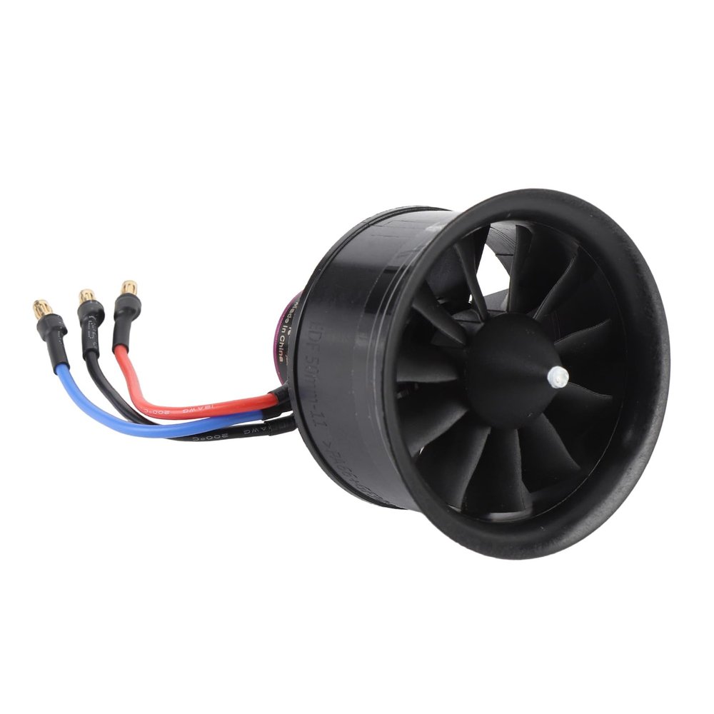 50mm 11-Blade High Thrust Ducted Fan for RC Jet Airplanes - 1050g EDF with Composite Material Efficient Thermal Management