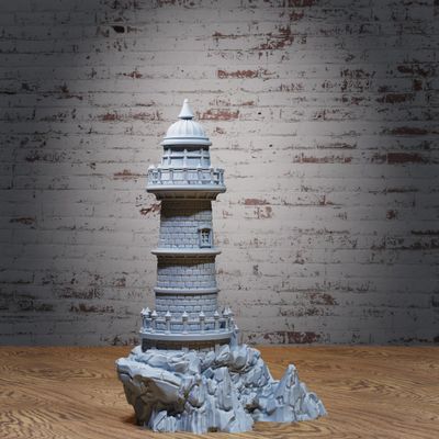 Unpainted Phantom Lighthouse Dice Tower - Compatible with DND Accessories, D&D 5e. Tabletop Gaming Collectible, Fantasy World, Ideal Gift for Dungeon Masters - Designed by Epic Miniatures