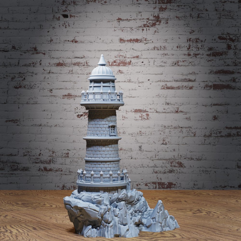 Unpainted Phantom Lighthouse Dice Tower - Compatible with DND Accessories, D&D 5e. Tabletop Gaming Collectible, Fantasy World, Ideal Gift for Dungeon Masters - Designed by Epic Miniatures