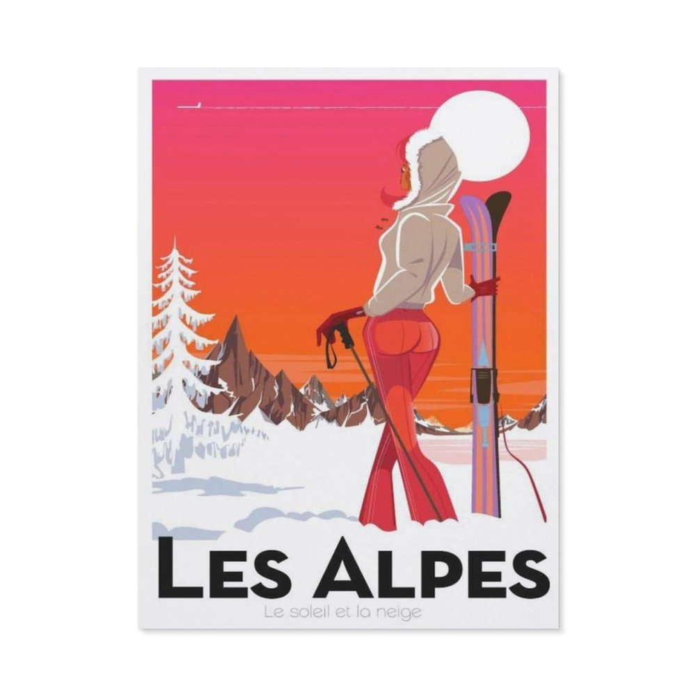 1000PcsAlps Winter Sports Skiing Vintage Travel PosterJigsaw Adult Decompression Game Puzzle Students Toy for Children Christmas Birthday Gifts50x70cm-BP4