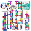 KERUVOTA Big Motorized Marble Run - Construction Building Blocks Toys 220Pcs Marble Race Track with Elevator,Educational STEM Game Christmas Birthday Gifts for Kids 3-5 4-8 8-12 (B-Colorful) view 1