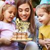 10Pcs Happy Mothers Day Cake Topper,Gold Glitter Mom Kid Cupcake Toppers,Shining Heart Design Cake Decorations for Mothers Day Themed Party Cake Decorations Supplies(Mom) view 2