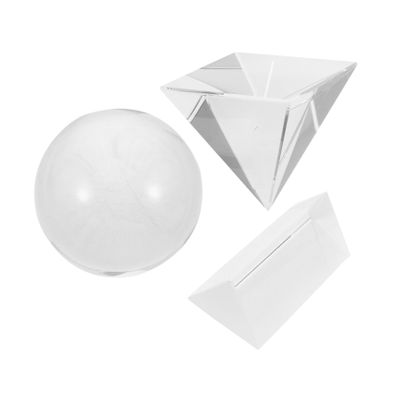 Alipis 3pcs Optical Crystal Prism Triangular Pyramid and for Photography Science Experiments and Home Decor Unique Light Refraction Effects