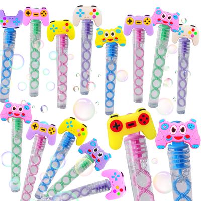 24 Packs Bulk Mini Bubble Wands for Party Favors, Summer Outdoor Camp Park Playing Blowing Bubbles Tool (24 controlle Wand)