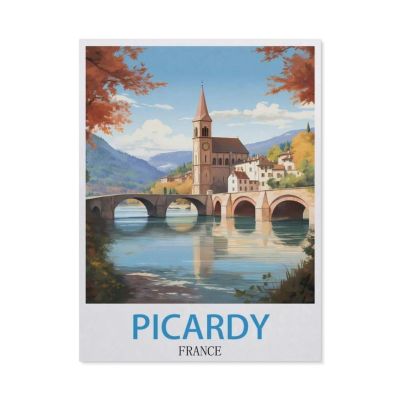 Jigsaw Puzzle 1000 PiecesPicardie France Vintage Travel PosterPaper Children Toys Decompression Game38x26cm-BU58