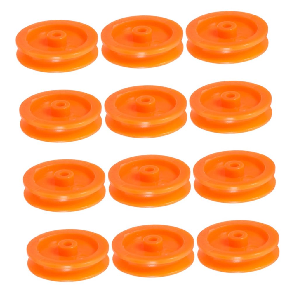 Alipis 50pcs Plastic Pulley Wheels for Rc Cars and Airplanes Smooth Sliding Craft Pulley System Automotive Parts for Modifications and Repairs