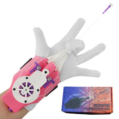 HNCSFW Spider Silk Launcher for Kids,Web Shooters- USB Type c Charging, Launch Distance 8ft - Can Grab Small Objects-Variety of Play Modes ((Pink))