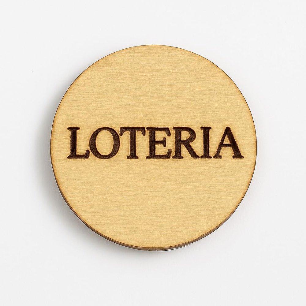 200 of 3/4 inch Loteria Wood Chips for Loteria Game Night or Class Fun