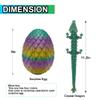 3D Printed Dragon Egg with Articulated Dragon Inside, Fidget Toys for Adults Stress Relief, Unique Home Office Desk Decor Crystal Easter Basket Stuffers (Random) view 2