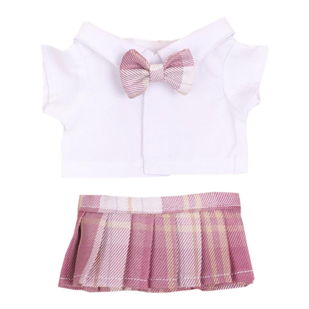 Xyrmync Plush Doll Clothes JK Skirt Suit Dress Up Accessories for 10cm 15cm-17cm 20cm Doll (A7, 20cm)