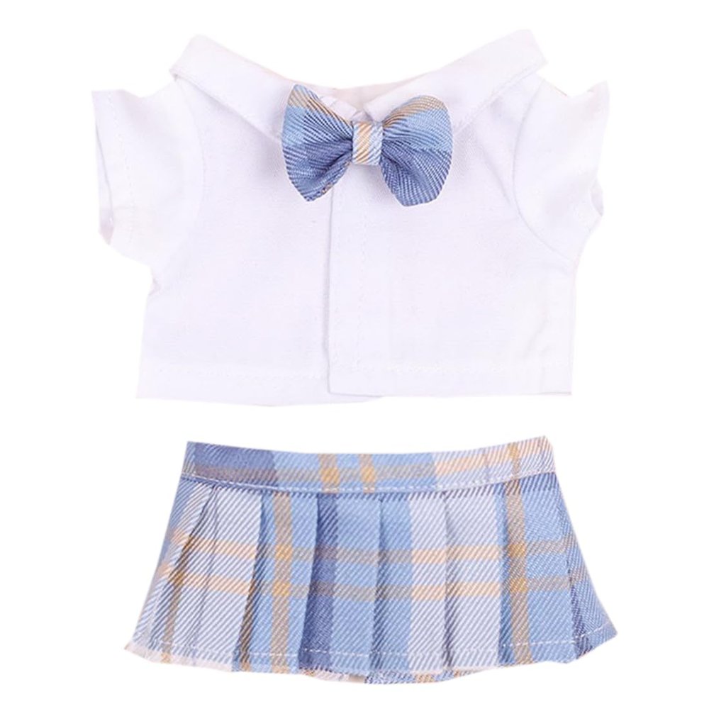 Xyrmync Plush Doll Clothes JK Skirt Suit Dress Up Accessories for 10cm 15cm-17cm 20cm Doll (A8, 10cm)