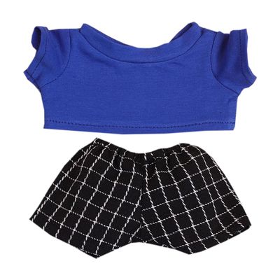 Xyrmync Plush Doll Clothes Solid Color T-Shirt Pants Dress Up Accessories for 10cm 15cm-17cm 20cm Doll (A7, 20cm)