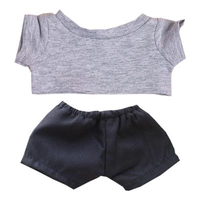 Xyrmync Plush Doll Clothes Solid Color T-Shirt Pants Dress Up Accessories for 10cm 15cm-17cm 20cm Doll (A3, 15cm-17cm)