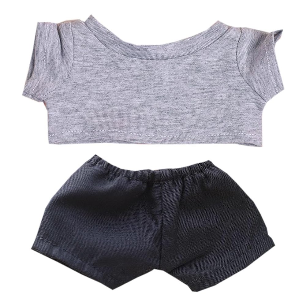 Xyrmync Plush Doll Clothes Solid Color T-Shirt Pants Dress Up Accessories for 10cm 15cm-17cm 20cm Doll (A3, 15cm-17cm)