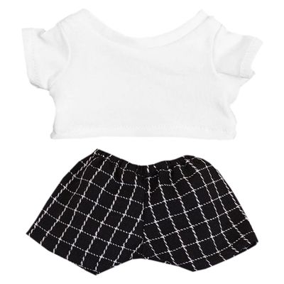 Xyrmync Plush Doll Clothes Solid Color T-Shirt Pants Dress Up Accessories for 10cm 15cm-17cm 20cm Doll (A2, 10cm)