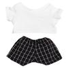 Xyrmync Plush Doll Clothes Solid Color T-Shirt Pants Dress Up Accessories for 10cm 15cm-17cm 20cm Doll (A2, 10cm) view 1