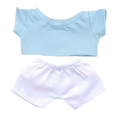 Xyrmync Plush Doll Clothes Solid Color T-Shirt Pants Dress Up Accessories for 10cm 15cm-17cm 20cm Doll (A8, 15cm-17cm)